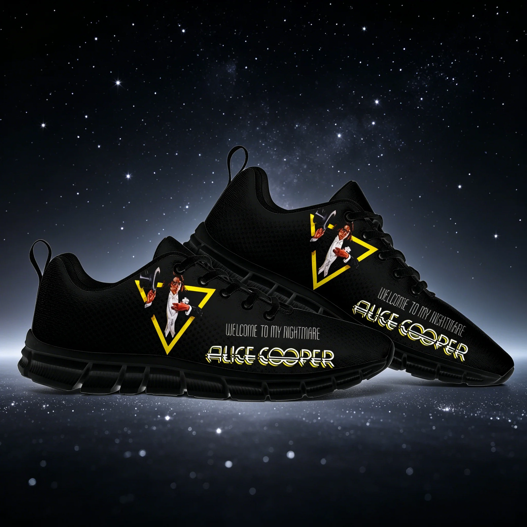 Breathable Mesh Athletic Shoes - Alice Cooper Unisex Athletic Running Shoes