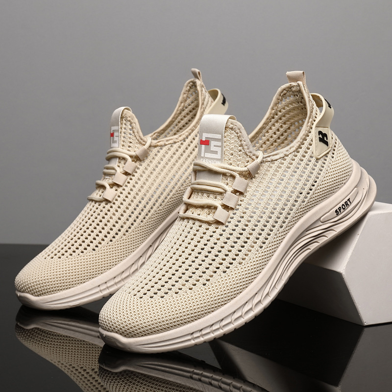 Shock Absorbing Gym Trainers - Lightweight Mesh Knit Trainers Men Soft