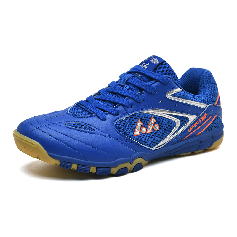 Shock Absorbing Gym Trainers - Men Women Sport Badminton Shoes Blue