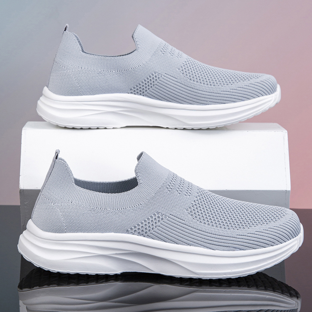 Shock Absorbing Gym Trainers - Mens Walking Shoes Lightweight Breathe Casual