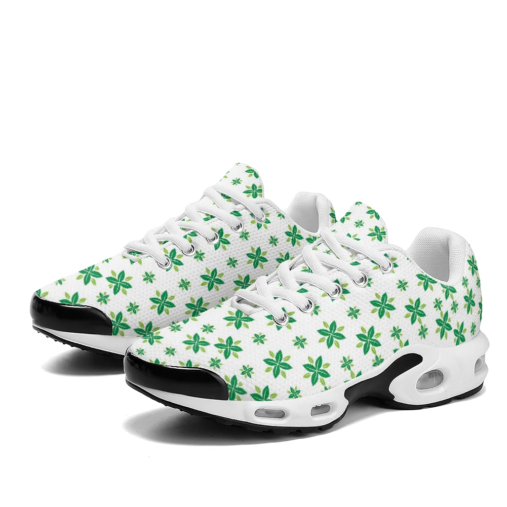 Breathable Mesh Athletic Shoes - Four-leaf clover print series casual air-cushioned