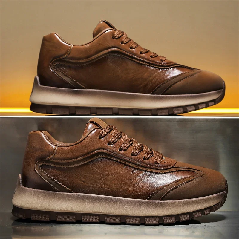 Waterproof Goretex Running Shoes - Luxury Men's Sneakers All Seasons Leather
