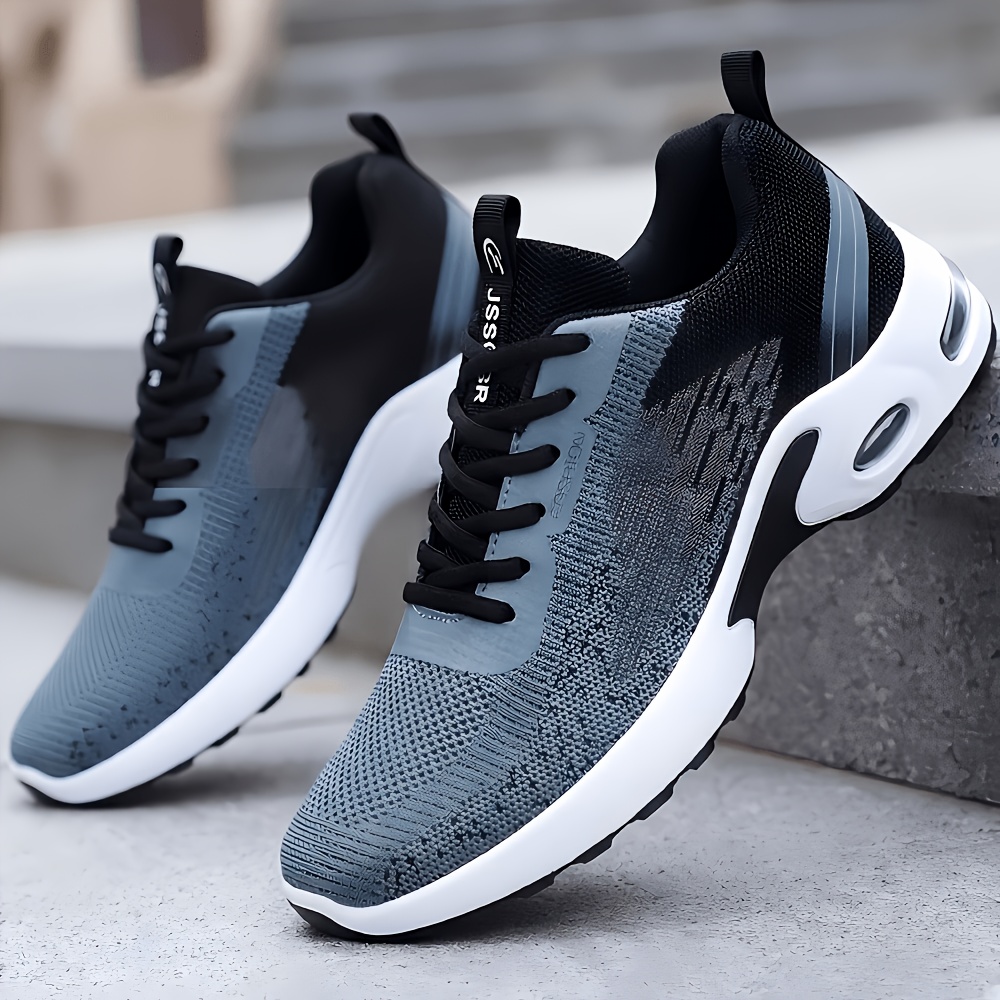 Men Breathable Flying Woven Me - огляд і ціна Shock Absorbing Gym Trainers