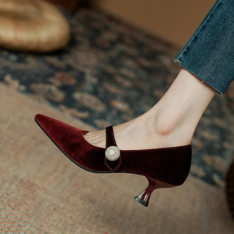 Wine Red Pointed Toe Mary Jane - огляд і ціна Boots