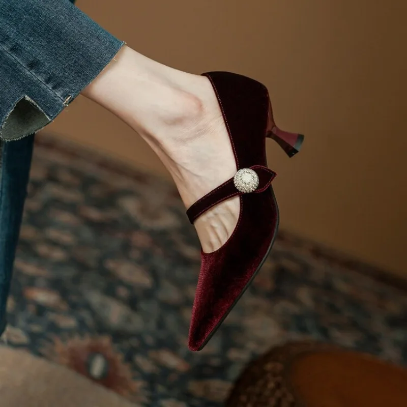 Wine Red Pointed Toe Mary Jane - огляд і ціна Boots