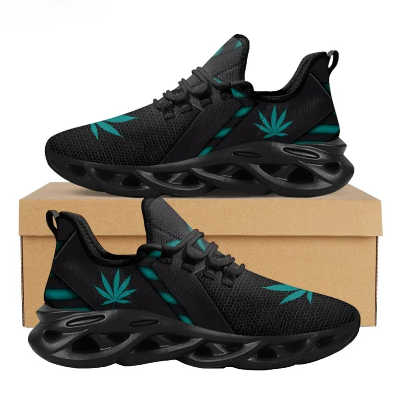 Green Weed Leaves Printing Ath - огляд і ціна Breathable Mesh Athletic Shoes