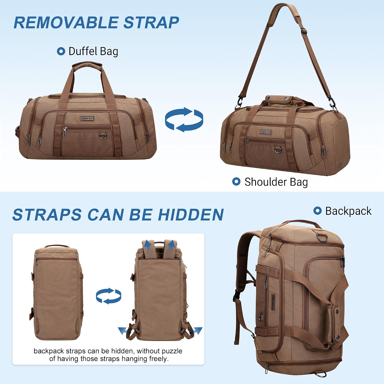 Canvas Duffle Bag for Men 3 in - огляд і ціна Men'S Shoes