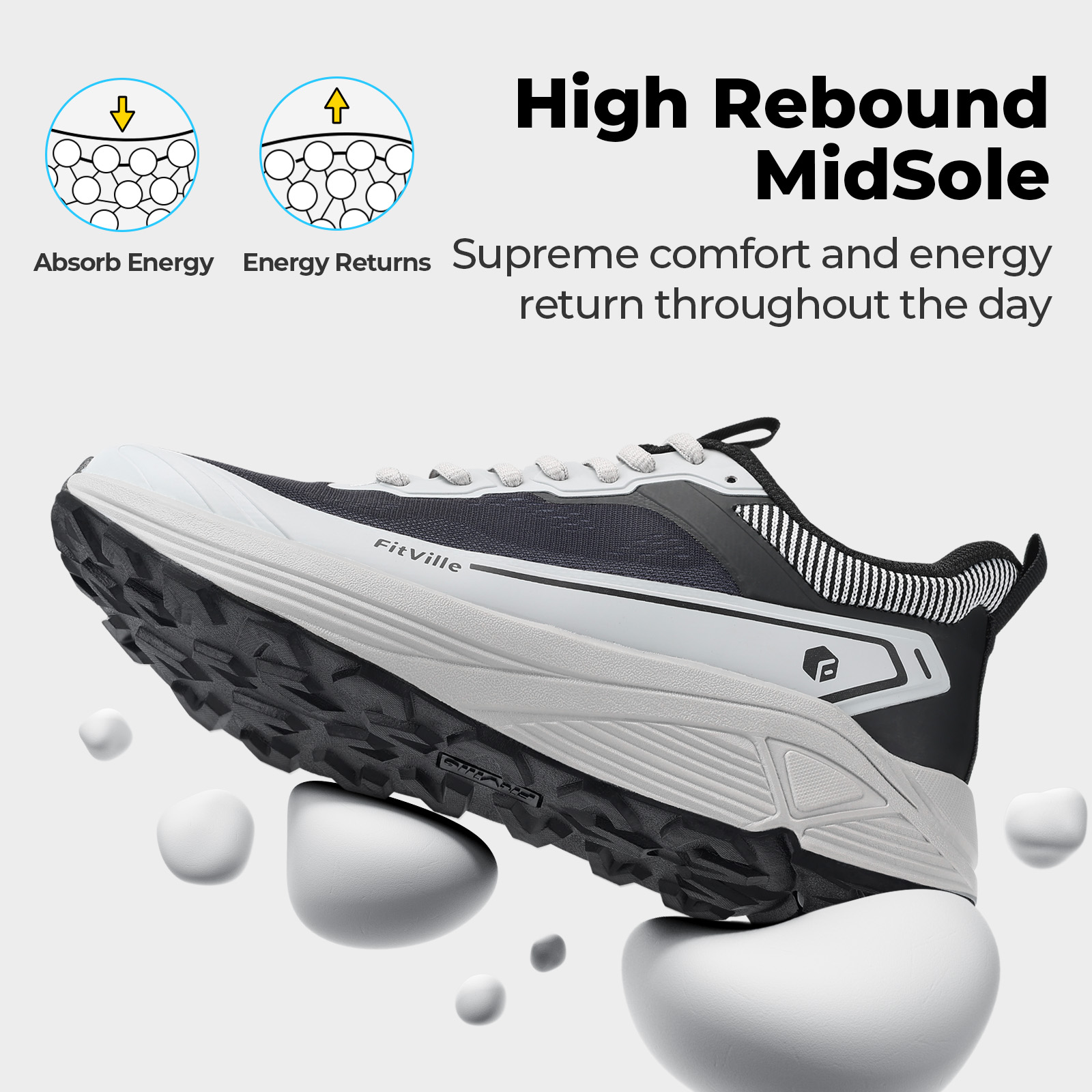 FitVille Wide Sports Shoes Wea - огляд і ціна Anti Slip Trail Running Sneakers