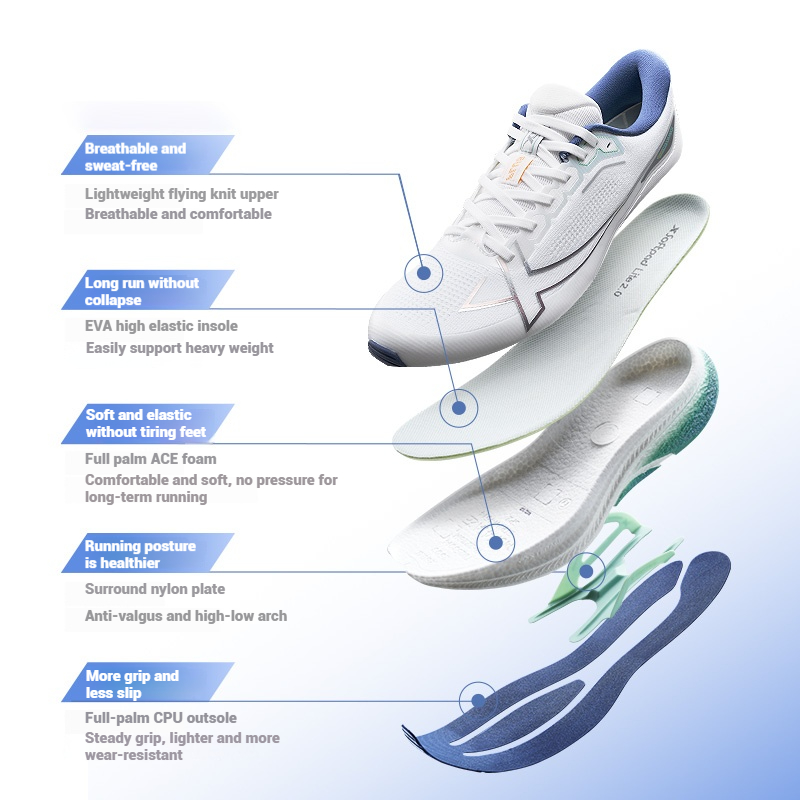 Xtep 2000km Plus Running Shoes - огляд і ціна Reflective Night Running Shoes