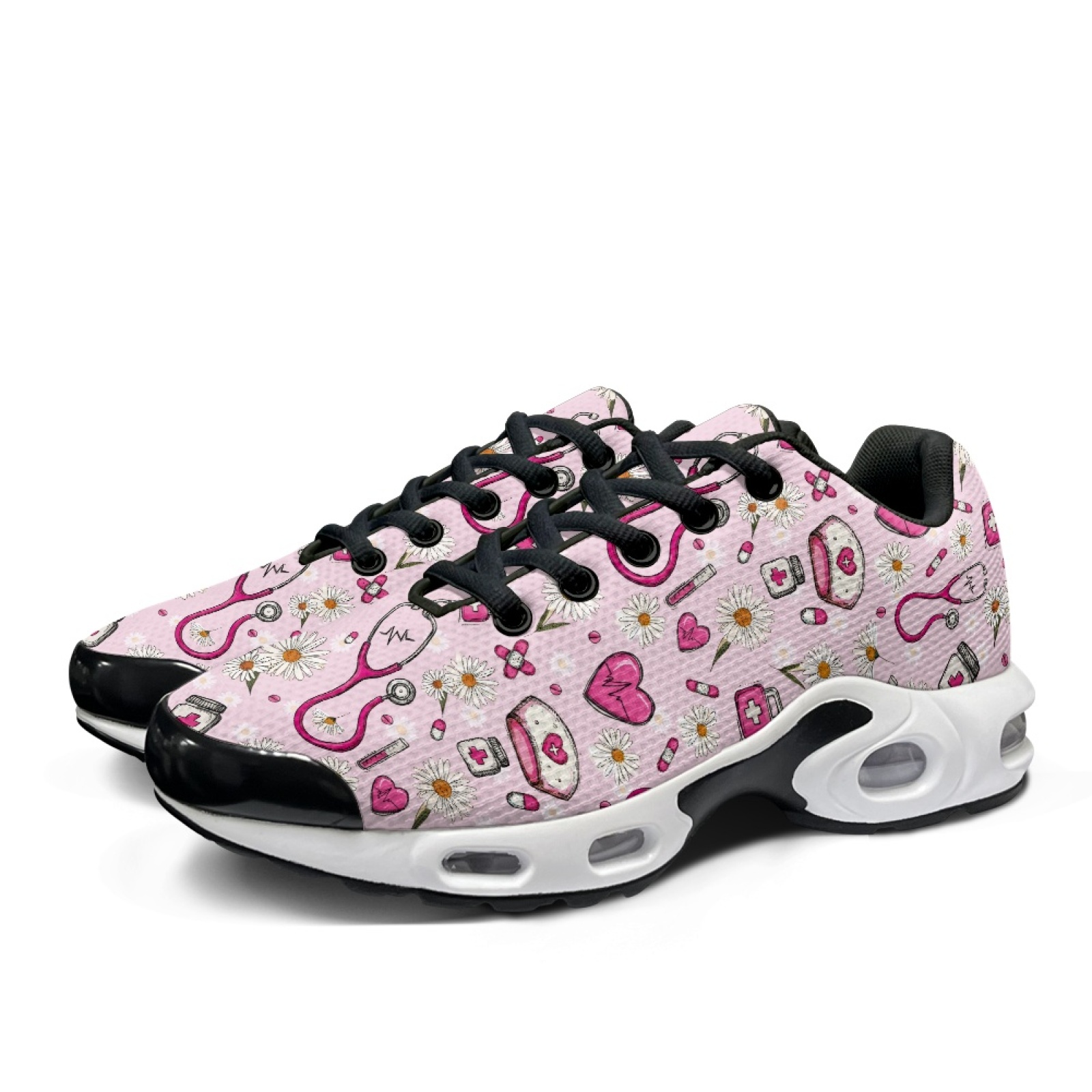 PENSTROLL Pink Daisy Hearts So - огляд і ціна Air Cushion Jogger Shoes Men