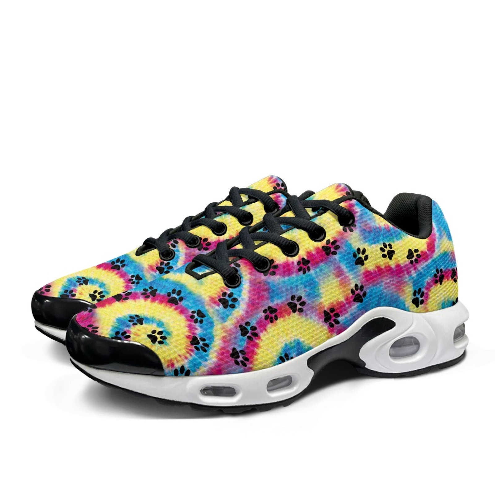 PENSTROLL Tie Dye Paw Print Sh - огляд і ціна Air Cushion Jogger Shoes Men