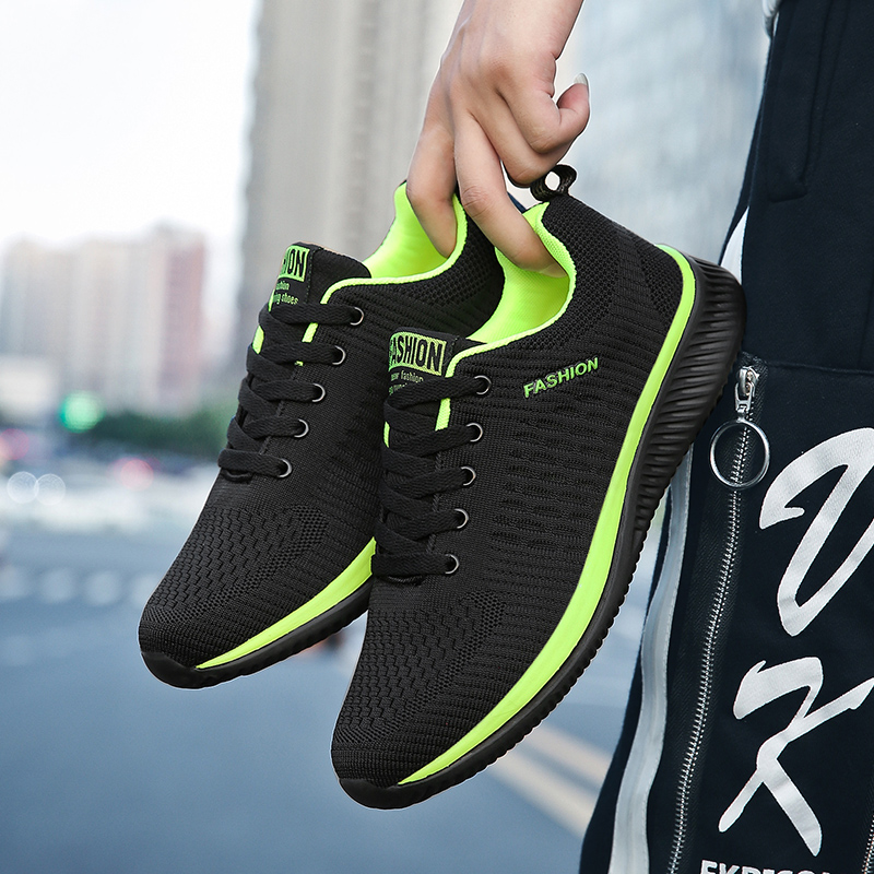 YRZL Sports Shoes for Men Shoe - огляд і ціна Knit Fabric Lace Up Sneakers