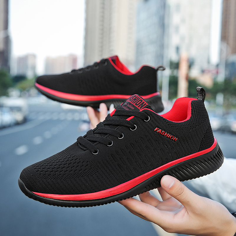 YRZL Sports Shoes for Men Shoe - огляд і ціна Knit Fabric Lace Up Sneakers